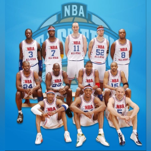 Michael Jordan 2003 NBA Throwback All Star Game Jersey Men XL Washington Wizards - Picture 5 of 14